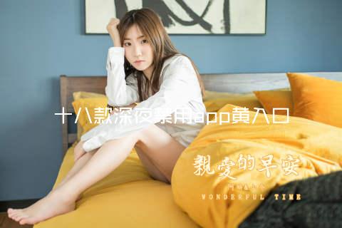 十八款深夜禁用app黄入口